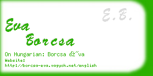 eva borcsa business card